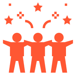 A group of people standing next to each other.